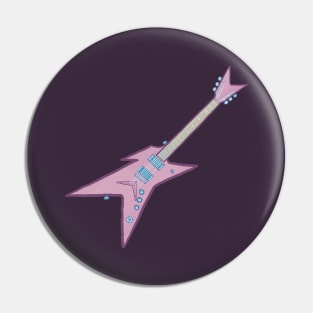 Purple electric guitar Pin