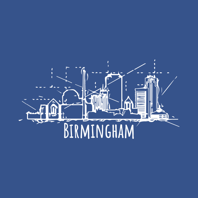 Birmingham Alabama  Skyline Sketch Souvenir by DimDom