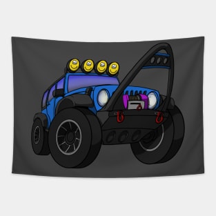 Blue 4x4 Tapestry