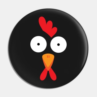 Chicken Face Halloween Costume Pin