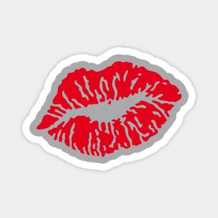 Kissing Lips / Kussmund / Baiser / Beso / Bacio / Pruilen (Red) Magnet