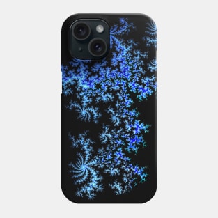 Mandelbrot Fractal Blue Ice Crystals Phone Case