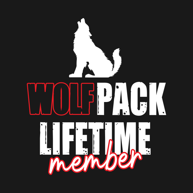 Disover Wolf Pack Lifetime Member Silhouette Funny Scary - Wolf Pack - T-Shirt