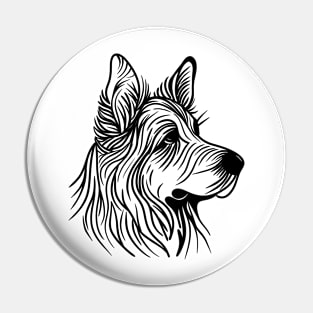 German shepherd head Pin