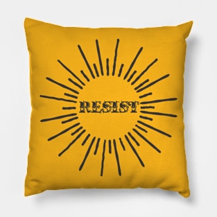 "Resist" written in a classic tattoo style Pillow
