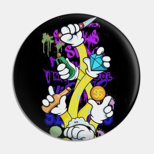 Dope Slluks multiple hands and arms cheering colorful illustration Pin