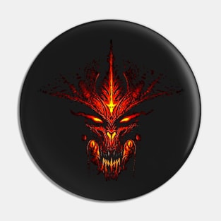 Evil Alien Fire Dragon Design Pin