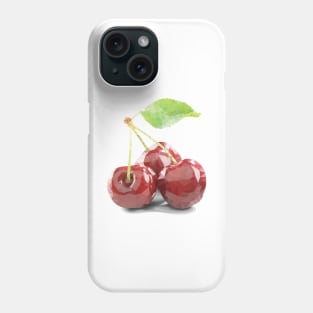 Image: Cherry (low poly) Phone Case