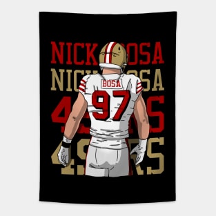 Nick Bosa Back Tapestry