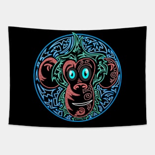 Abstract Monkey Tapestry