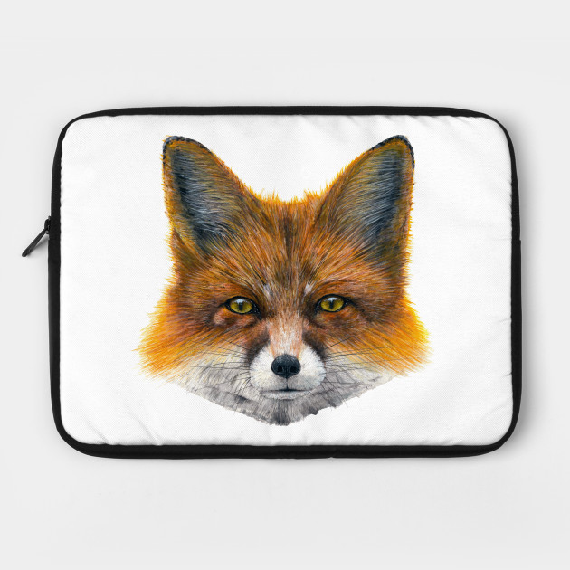 Fox Face Painting In Acrylic Fox Laptop Case Teepublic