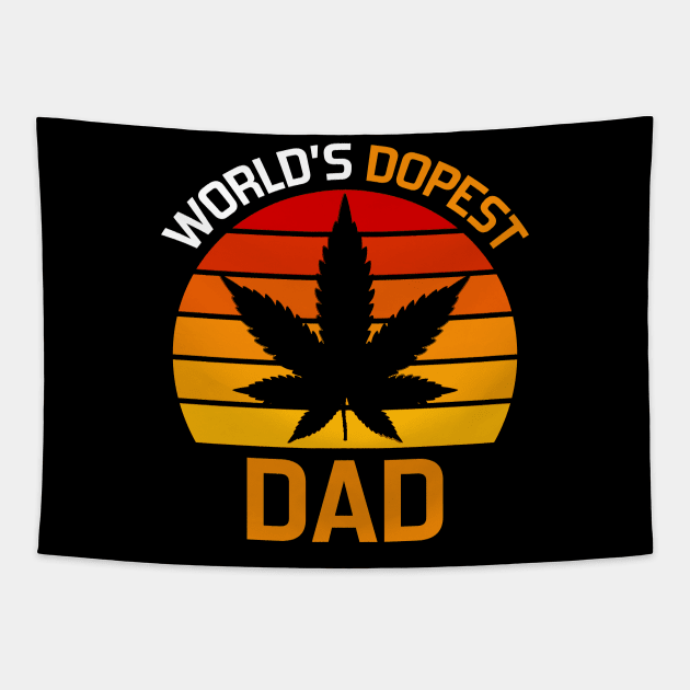 worlds dopest dad Tapestry by DragonTees