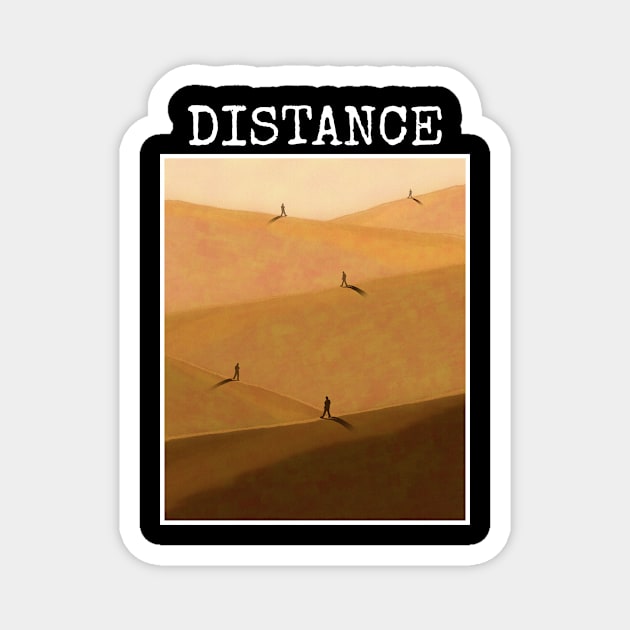 Abstract Desert Dunes Distance Artwork Magnet by New East 