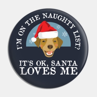 Funny Naughty Dog Puppy Lovers Christmas Shirt Gift Pin