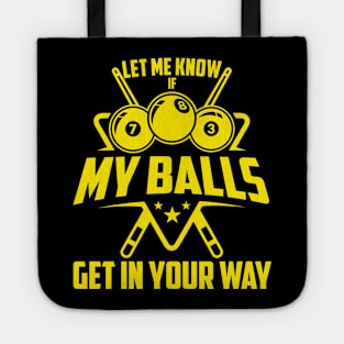 Funny Billiards Design For Men Women Billiard Pool Player Tote