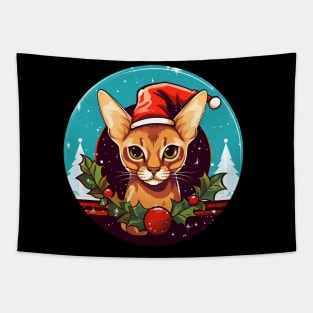 Abyssinian Xmas, Love Cats Tapestry