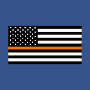 Thin Orange Line American Flag T-Shirt