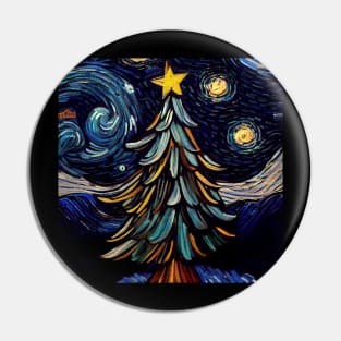 Van Gogh Starry Tree 02 Pin