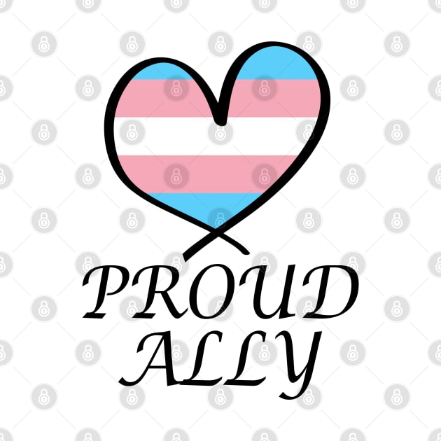 Proud Ally LGBT Gay Pride Month Transgender Flag by artbypond