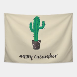 Funny Cucumber Shirt - Angry Cucumber Cactus Tapestry