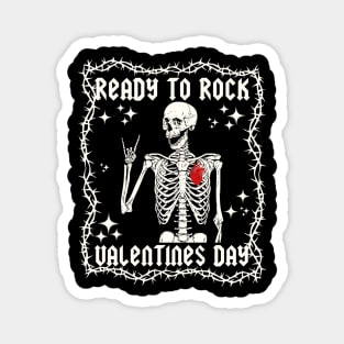 Kids Ready To Rock Valentines Day Valentines Day Funny Skeleton Magnet