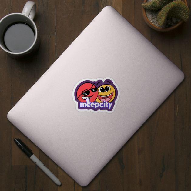 Meeps Meep City Sticker Teepublic - meep city roblox mug