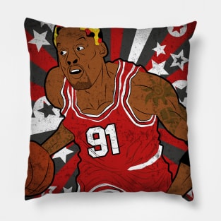 Rodman Basketball The Worm Chicago 91 Legend Pillow