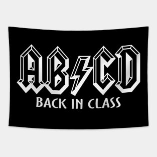 Funny Teacher ABCD Rocks Back To School Back In Class ABCD Tapestry