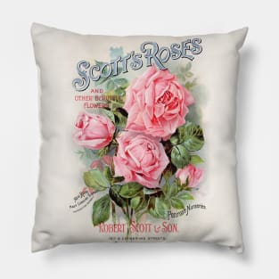 Scott's Roses, Seed Catalogue Pillow