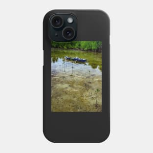 Boat in the mangrove lake Phone Case