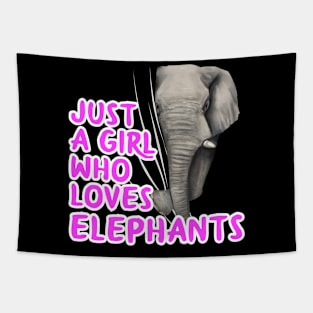 Just A Girl Who Loves Elephants Tapestry