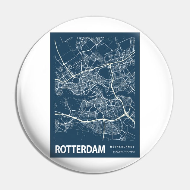 Rotterdam Blueprint Street Map, Rotterdam Colour Map Prints Pin by tienstencil