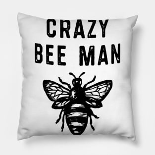 Crazy Bee Man Pillow