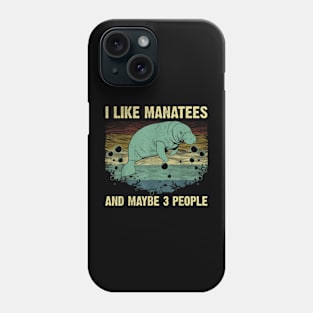 Funny Manatee For Men Women Toddlers Manatee Love Phone Case