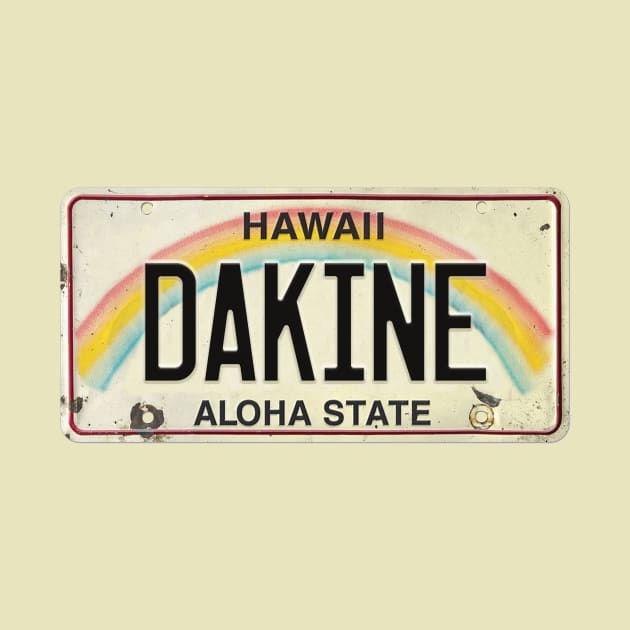 Dakine Vintage Hawaii License Plate by HaleiwaNorthShoreSign