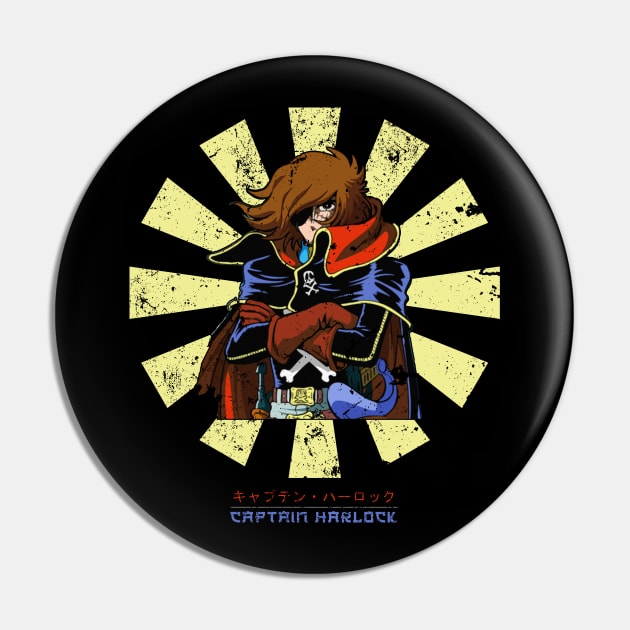 Captain Harlock Retro Japanese Pin by Nova5