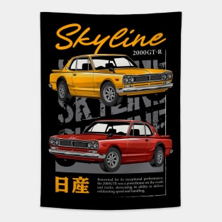 Skyline 2000 GTR JDM Car Tapestry