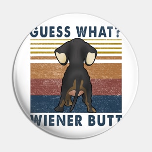 Guess What? Wiener Butt Dachshund Vintage Pin