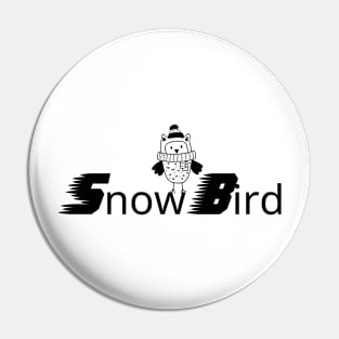 Snow Bird Winter Season Pin