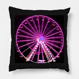 Neon ferris wheel no. 2 Pillow