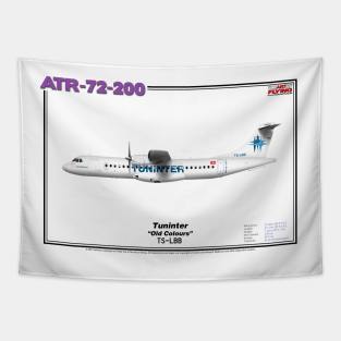 Avions de Transport Régional 72-200 - Tuninter "Old Colours" (Art Print) Tapestry