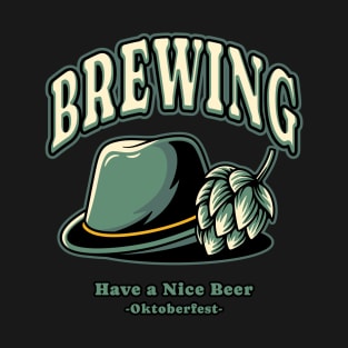 Bavarian hat and hops oktoberfest T-Shirt