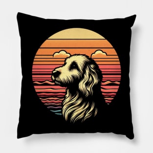 Retro Goldendoodle Pillow