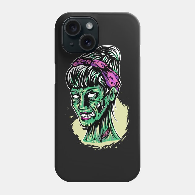 Funky Zombie Lady Phone Case by FairyTees