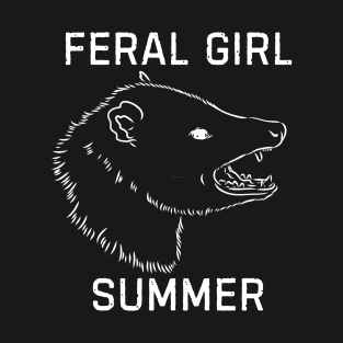 Feral Girl Summer Opossum Vintage T-Shirt