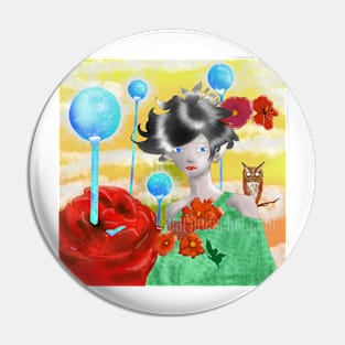 Dreams in Red Flowers Pin