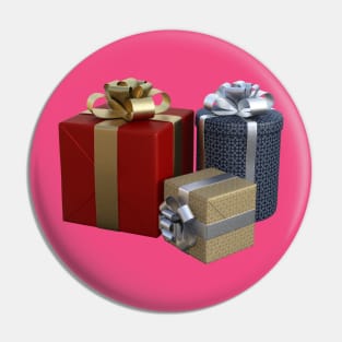 Merry Christmas Big Gift Boxes Pin