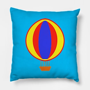 Bold and Bright Hot Air Balloon Pillow