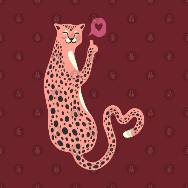 Happy leopard show Love by Chewbarber