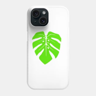 Chartreuse Monstera Leaf Phone Case